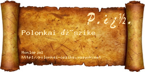 Polonkai Őszike névjegykártya